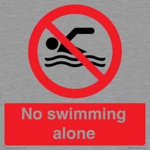 No swimming alone